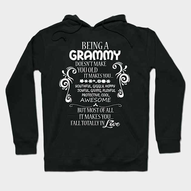 Fun Being A Grammy Gift Print Grandmother Grammy Product Hoodie by Linco